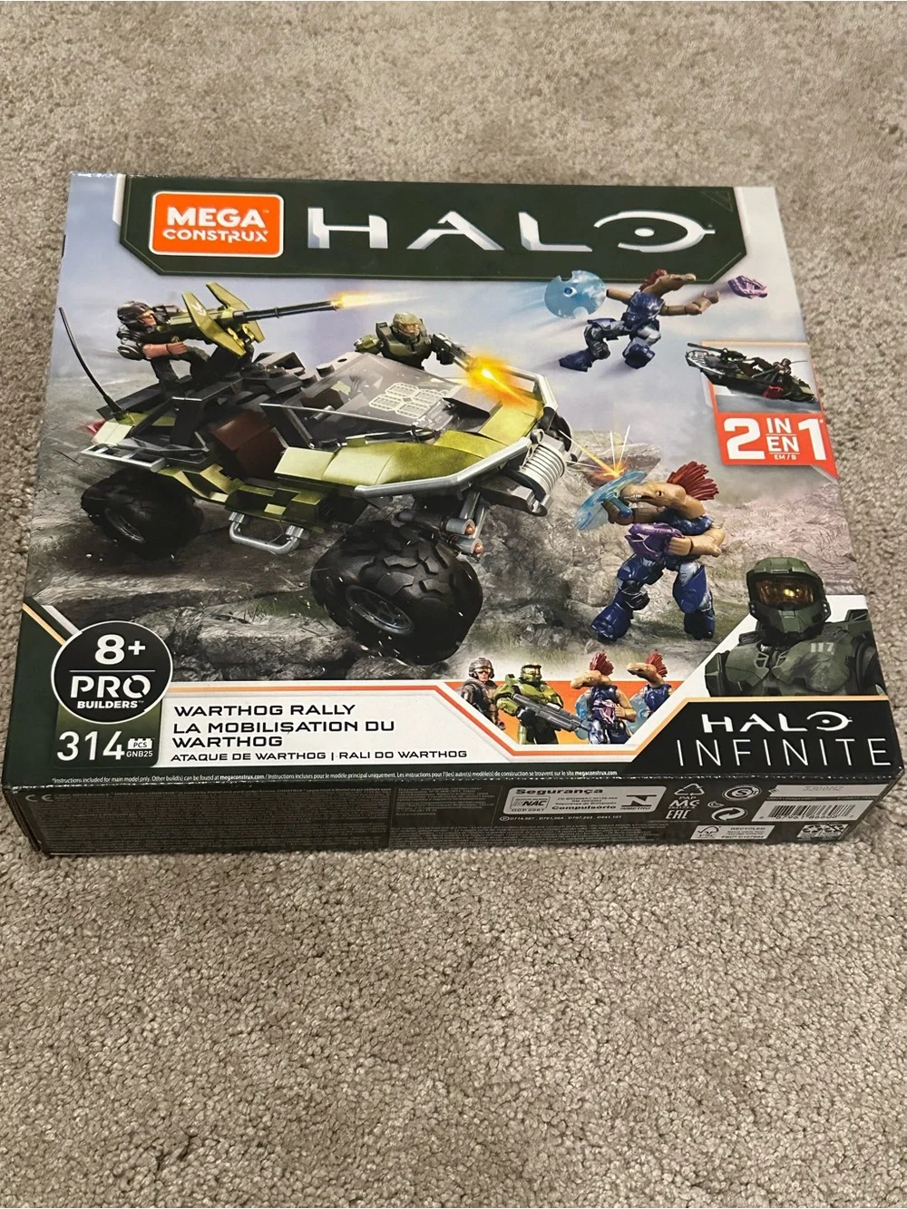 MEGA Construx Halo Warthog Rally 2-in-1 Set 314 pcs Master Chief GNB25